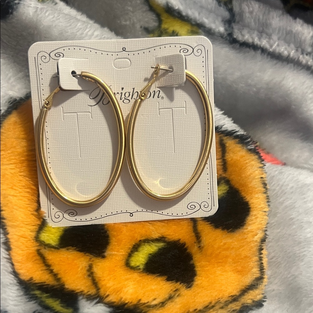 Brighton Elegant Gold tone Oval Earrings